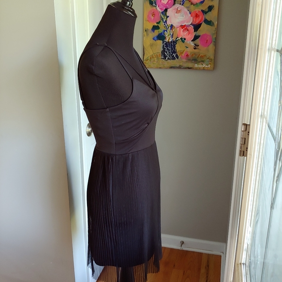 Francesca's Miami Black Pleated Tulle Dress Sz XS - Picture 4 of 11